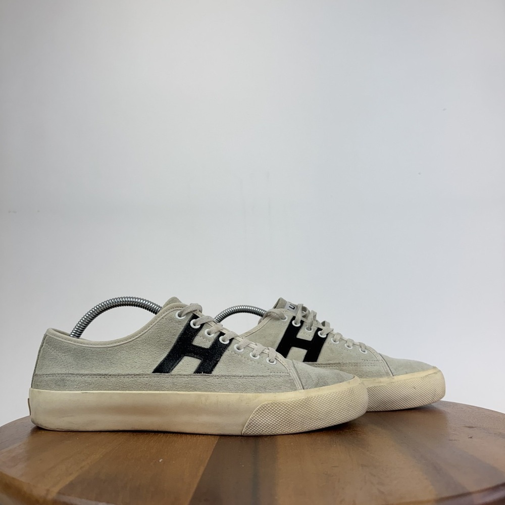 Mens Huf Hupper 2 Lo Ivory Leather Skateboarding Casual Sneakers Shoes‎ Size 9 M
